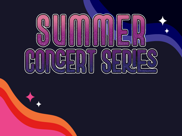dark background with text "summer concert series"